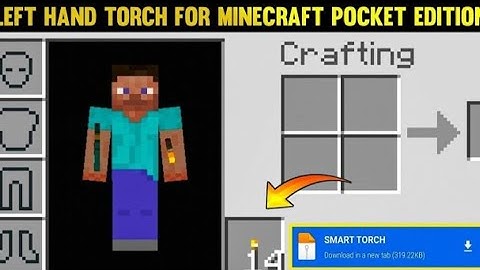 Left Hand Torch Addon for [MCPE 1.21+.] Minecraft Pocket edition 💯🤪