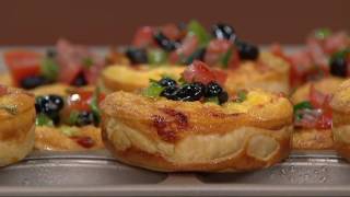 Rachael Ray (2) 12 Mini Cake Pans with Silicone Handles on QVC Mini Baking Pan Set