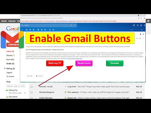 How to enable Gmail Button Link URL | add button for Link URL in gmail