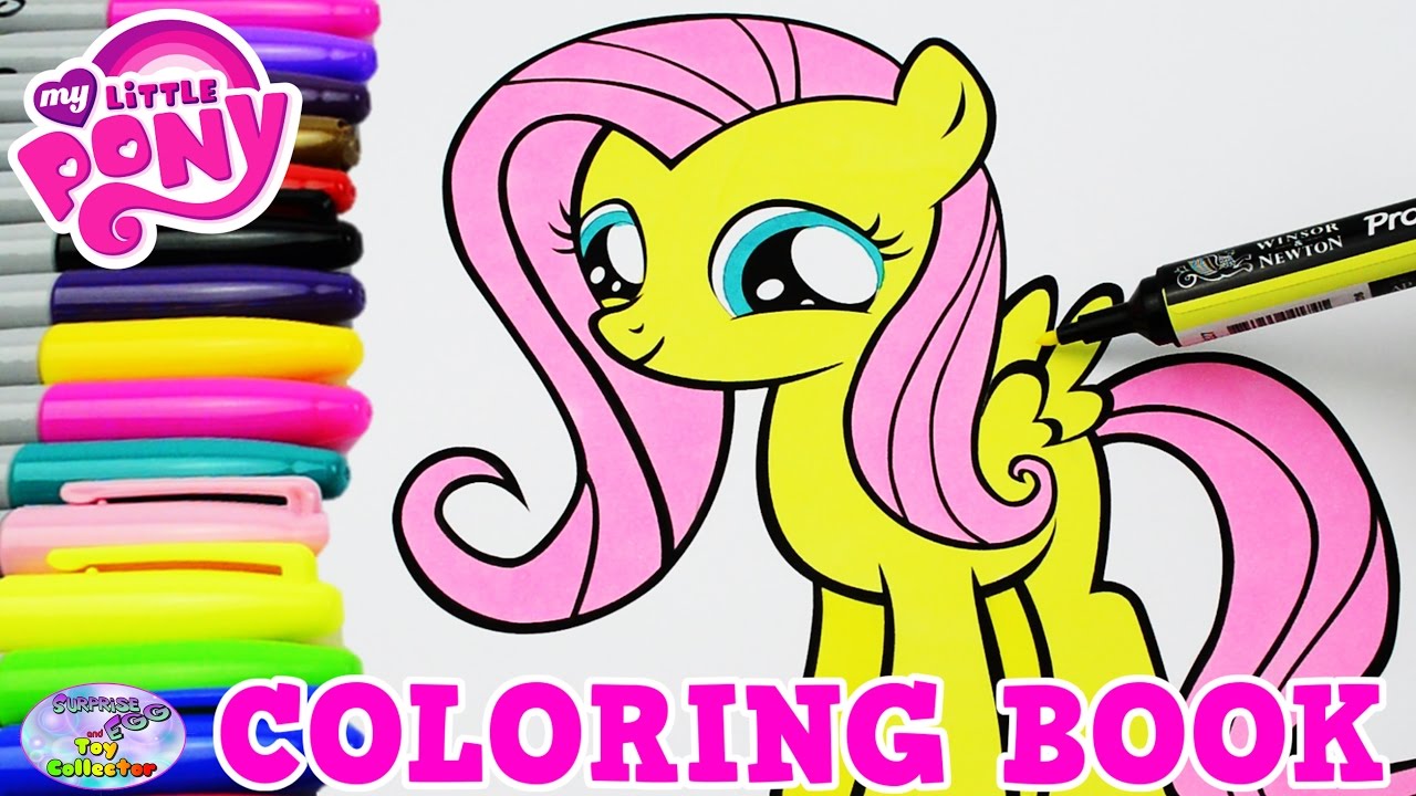 My Little Pony Coloring Book Fluttershy Filly MLP Episode Surprise Egg ...
