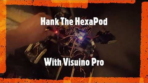 Hank The Hexapod  is Finally Alive And Kicking With Visuino Pro programming on Arduino Nano.