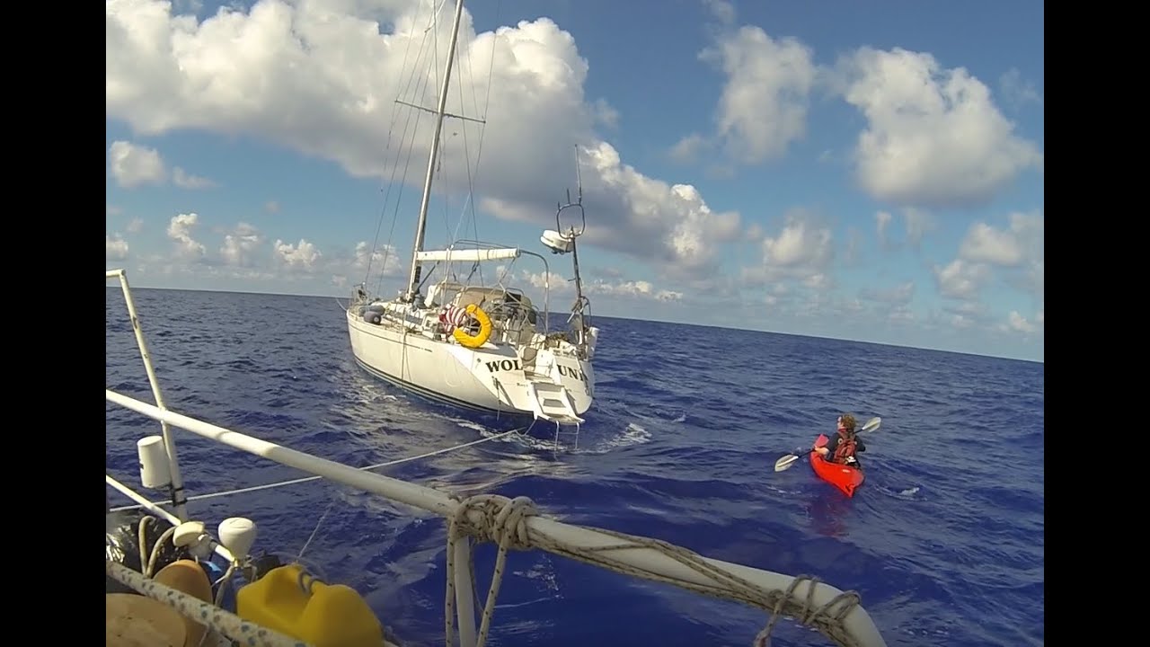 Abandoned Sailboat! In the Atlantic Ocean