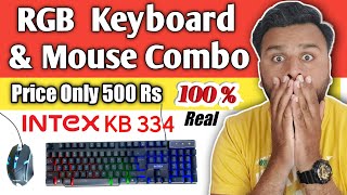 Gaming keyboard And Mouse Combo Only 500 rs | Intex Kb 334 Keyboard Unboxing and Review