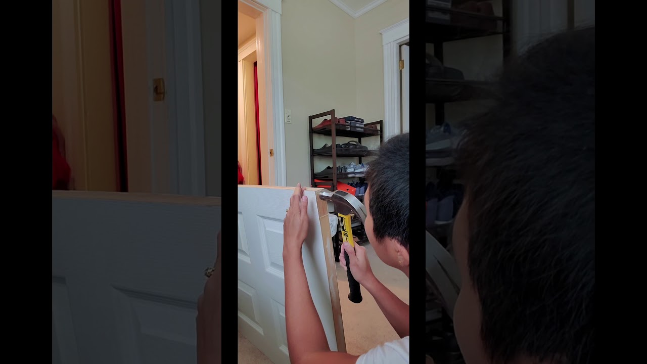 Fixing hollowed closet door YouTube