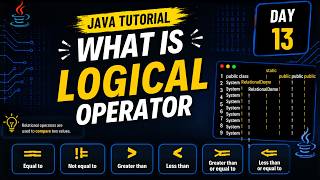 Logical Operators in Java Tamil | AND OR NOT Explained | Day 13 | Code99 IT Academy Chennai