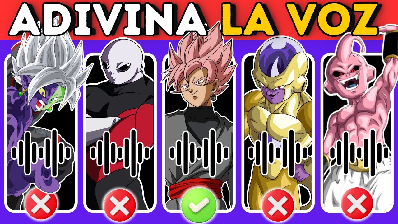 Adivina Los Villanos De Dragon Ball Super Por La Voz😱🎶🐲Black Goku🖤Zamas💚Majin Boo🩷Freezer💙Vegeta🐲