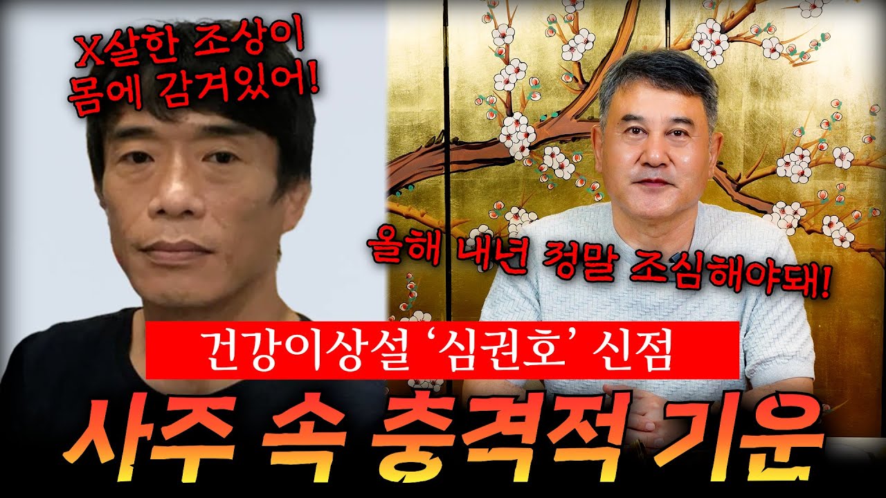 건강이상?! '심권호' 사주 속 충격적인 어둠의 기운 / 극단적인 선택은 절대 안 되는데... 너무 위험하다 위험해..