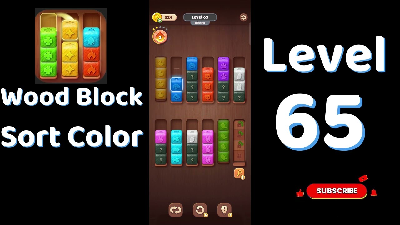 Wood Block Sort Color Level 65 Walkthrough 🧱🎨 | Relaxing Puzzle Game | Go Answer