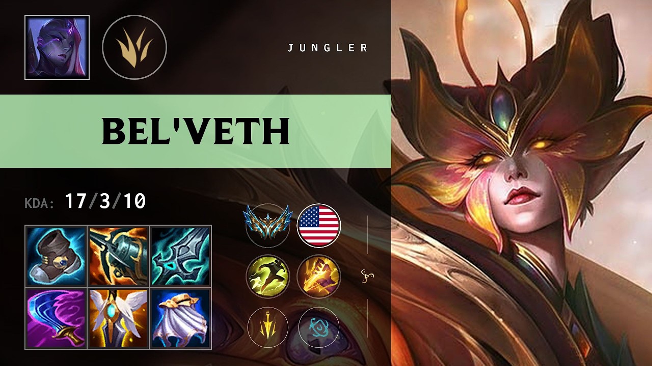 Bel'Veth Jungle vs Elise (Agurin) - NA Challenger Patch 26.21 - YouTube