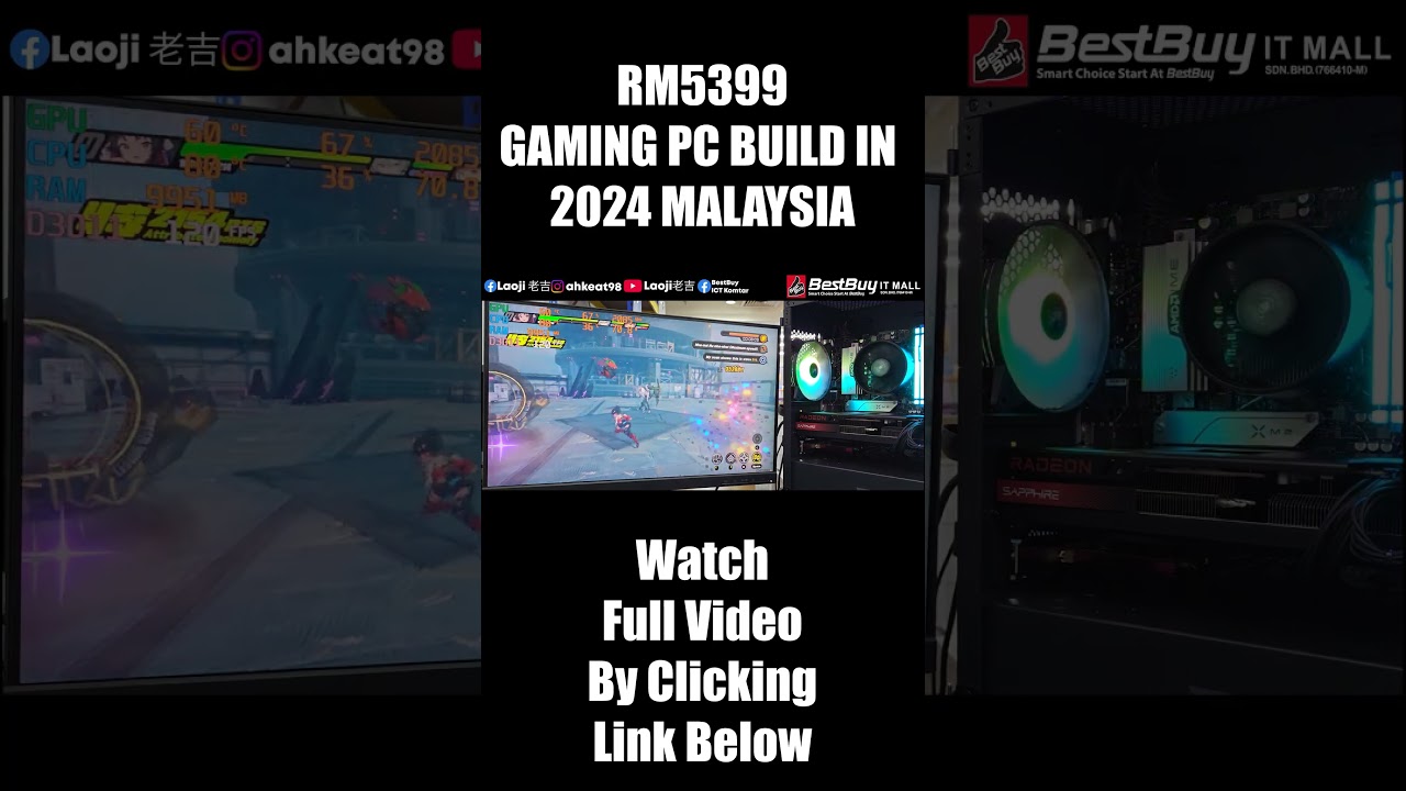 Laoji老吉 RM5399 GAMING PC BUILD IN 2024 MALAYSIA | AMD RYZEN 5 7500F , RX 7800 XT | GAME TEST PART 9