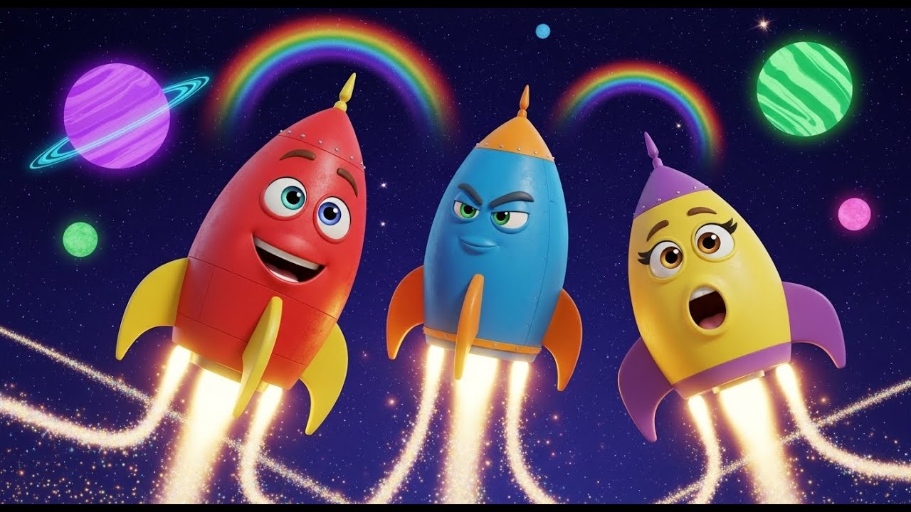 Robinson Rockets Song Rainbow Rockets Blast Into Space | Nursery Rhyme Song for Kids - YouTube