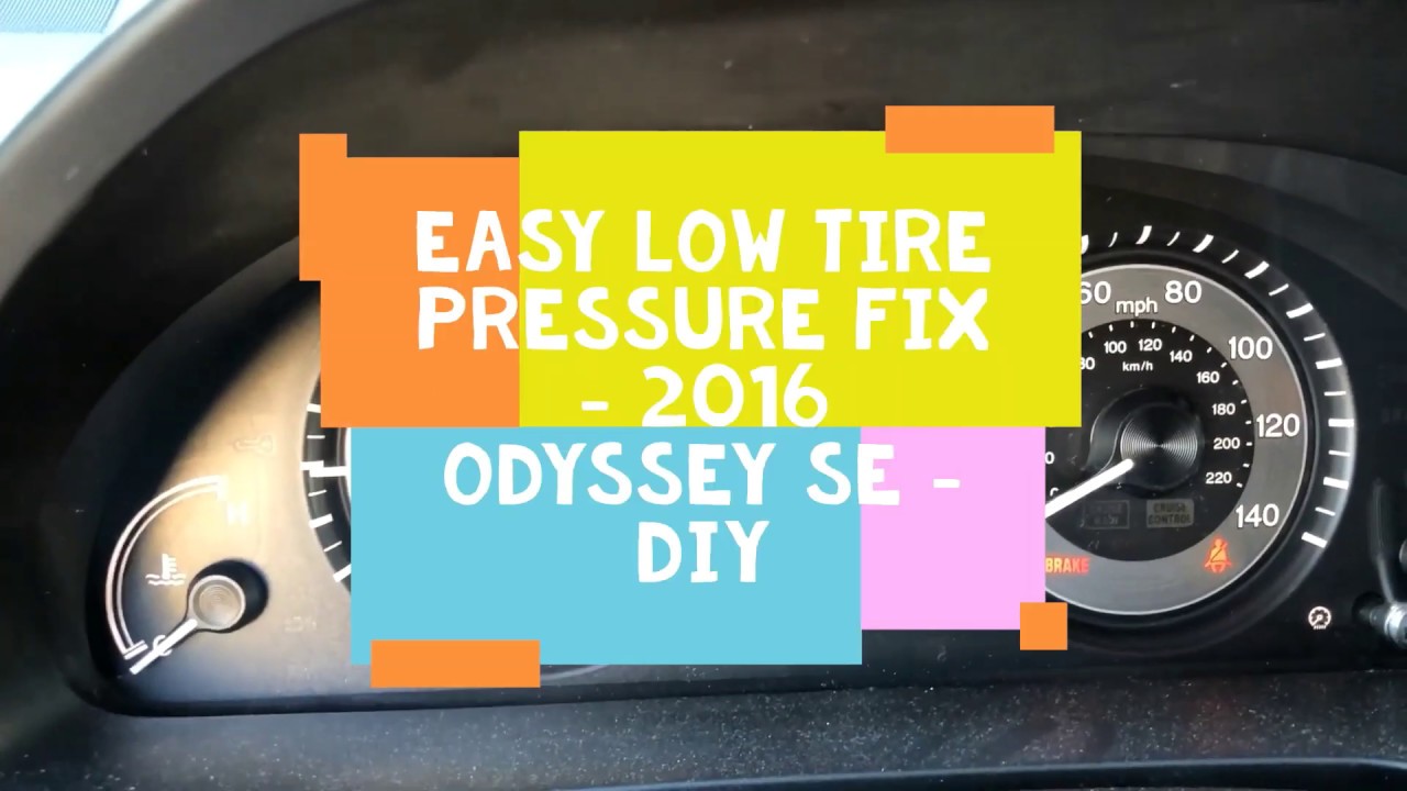 Easy Fix - Tire Pressure Sensor Light - 2016 Honda Odyssey Se