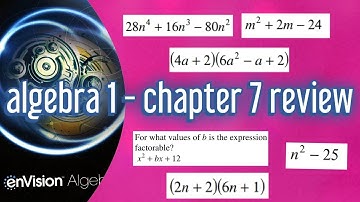 Algebra 1 - Chapter 7 Review - Pearson enVision Common Core 2018 Multiplying/Factoring Polynomials