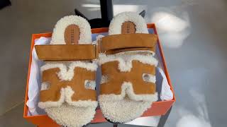 HERMES CHYPRE SANDALS WITH FUR UNBOXING