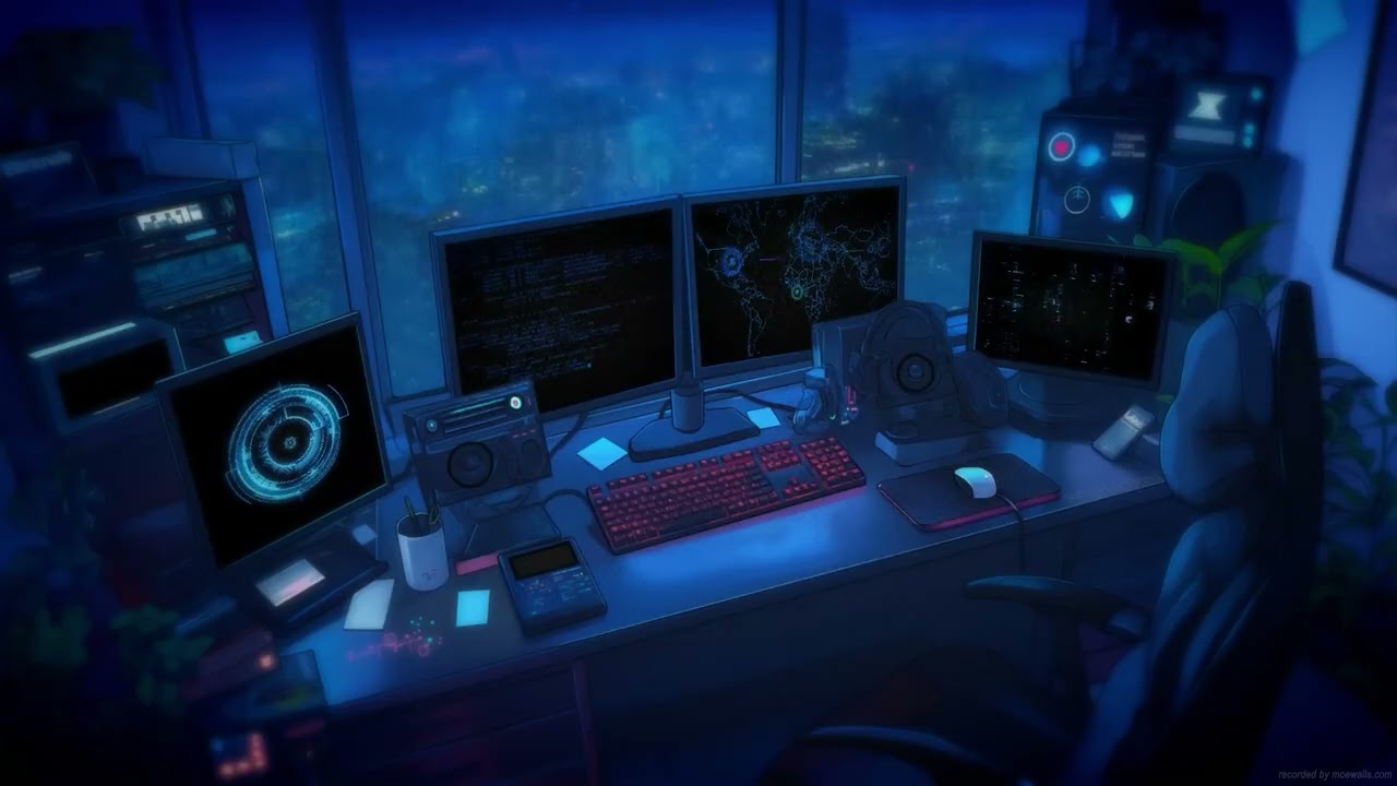 Quiet Room in a Cyber City — 3 Hours of Lofi