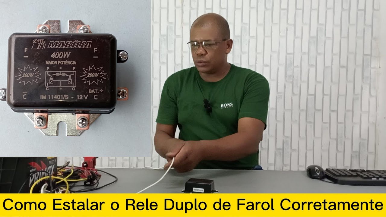 Como Estalar o Rele Duplo de Farol Corretamente