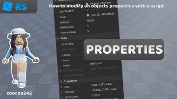 How to modify an objects properties with a script | Roblox Studio