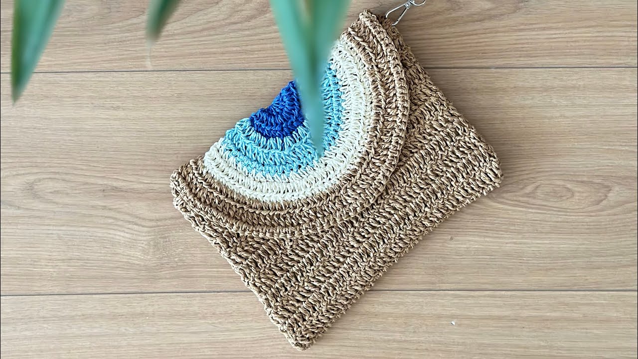 NAZAR BONCUKLU PORTFÖY ÇANTA ÖRÜYORUZ #örgüçantayapımı #handmade #handbag