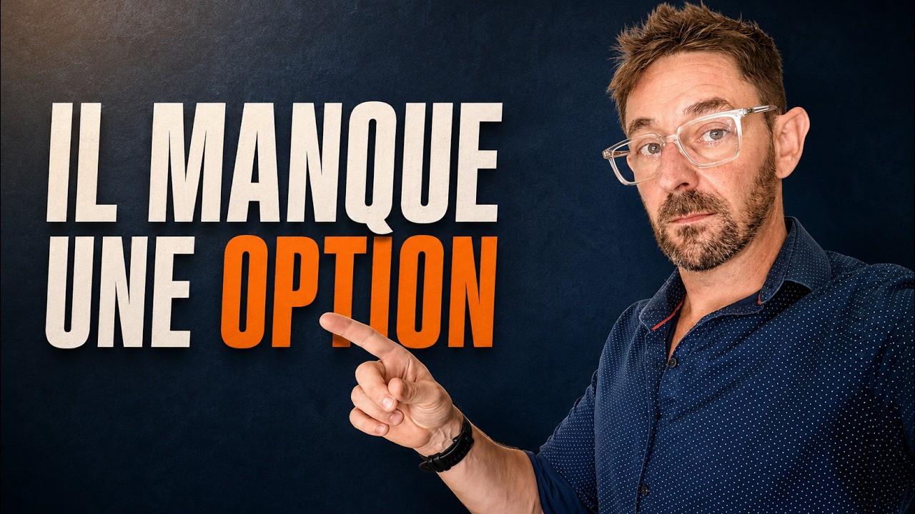 Jean-Paul Cot pointant le texte « Il manque une option », illustration sur la prise de décision professionnelle.