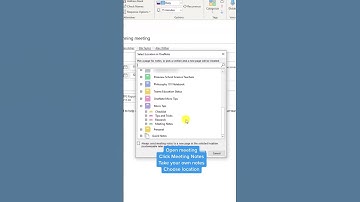 Outlook and OneNote for meeting notes