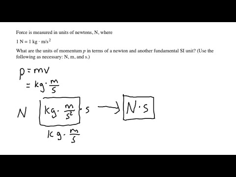 Video: Wat zijn de eenheden van momentum in termen van een Newton?