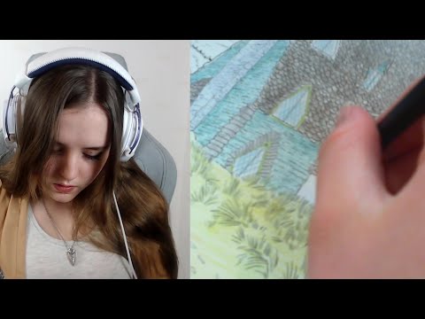 ASMR - Drawing sounds (coloring a picture)