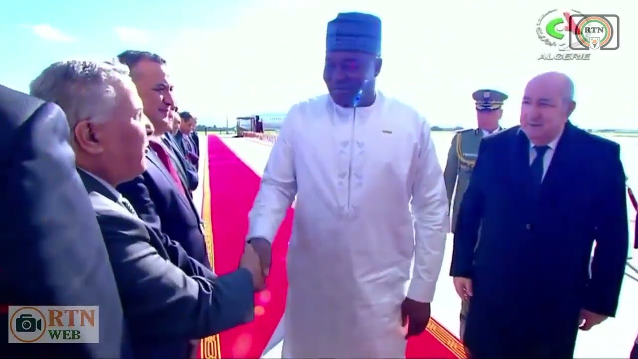 Arrivée à Alger: Le Général d’Armée Abdourahamane Tiani accueilli par le Président Algérien Tebboune