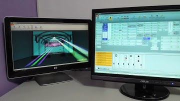 Lumidmx in 2 screens (3d and edit)