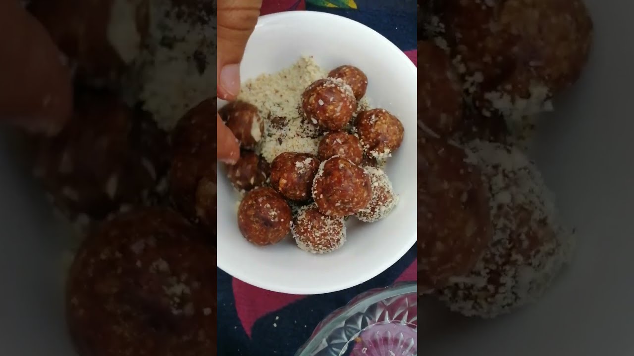 Healthy Dates Making By Adding Almonds, Peanuts, Walnut and Coconut Powder Style 🥮 