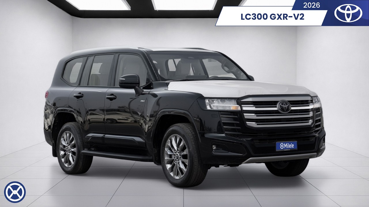 (LHD) TOYOTA LC300 GXR-V2 3.5PH AT 4X4 MY2026 – BLACK video