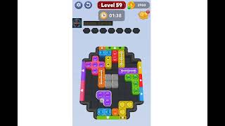 Hexa Block Jam Level 59. Walkthrough Gameplay