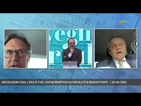 AGEVOLAZIONI CASA, L'IDEA DI TV12: «CHI NE BENEFICIA SIA VINCOLATO A REQUISITI DOPO ... | 30/04/2024