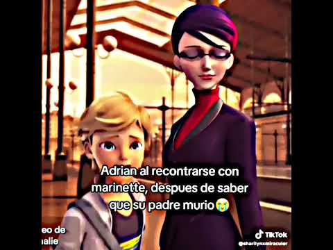 Adrien al reencontrarse con Marinette,despues de saber que su padre murio