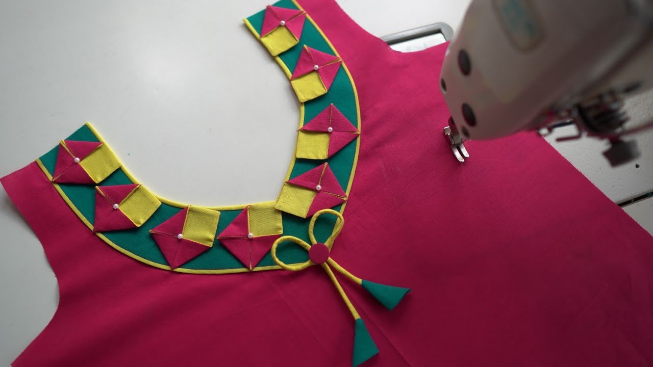 Very easy and  beautiful neck design cutting and stiching