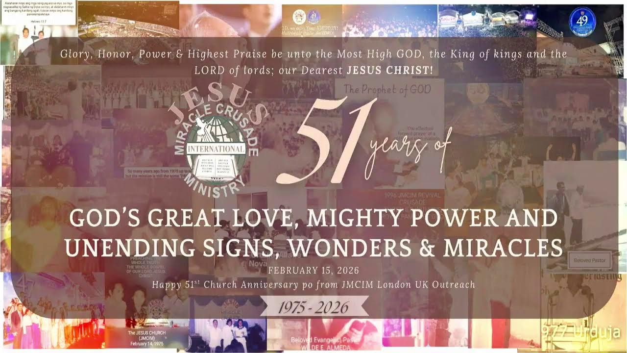 JMCIM LONDON UK  . 51st CHURCH ANNIVERSARY . 15 FEBRUARY 2026