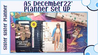 December Winter Planner Set Up 2022 | Happy Mail #planner #plannercommunity #flipthrough #blue