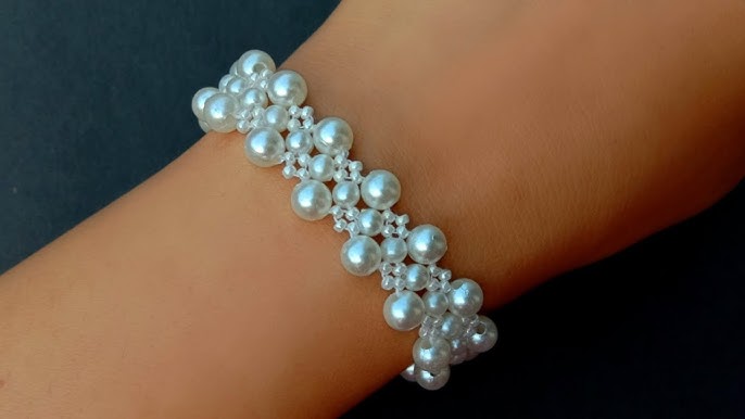 DIY Elegant White Beads Bracelet