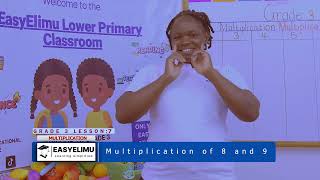 How to compute multiplication table of 8 and 9  | CBC Grade 3 Math Video Lesson