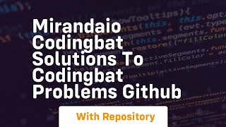 mirandaio codingbat solutions to codingbat problems github