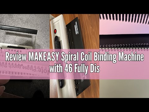 Review MAKEASY Spiral Coil Binding Machine with 46 Fully Disengaging Pins - Electric Coil Inserter -