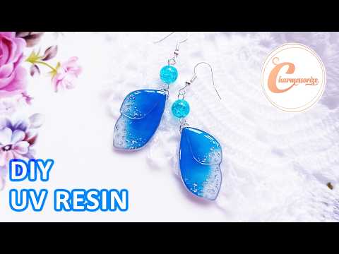 UV レジン | UV Resin Butterfly Earrings |No mold Make your own