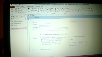 Testing and grading database with ms access