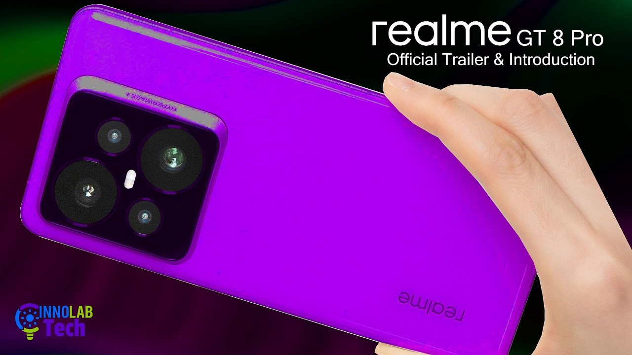 Gambar render Realme GT 8 Pro dengan layar OLED anti-silau berukuran 6,85 inci, tampil tajam di bawah cahaya matahari.