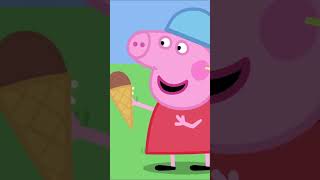 Peppa Eats an Ice Cream Backwards 😳 #peppapig #shorts