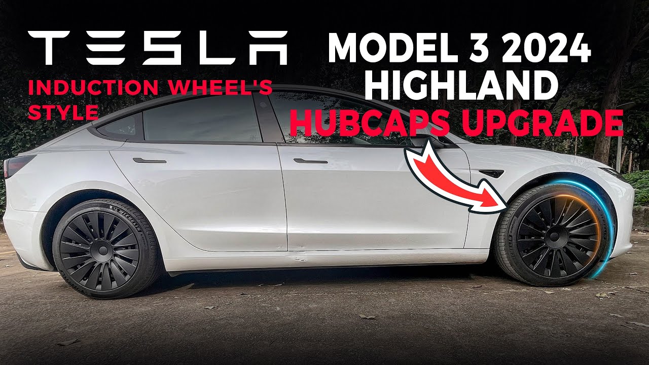 Model 3 2024 Highland Hubcaps Upgrade Tesla Induction Wheel's Style