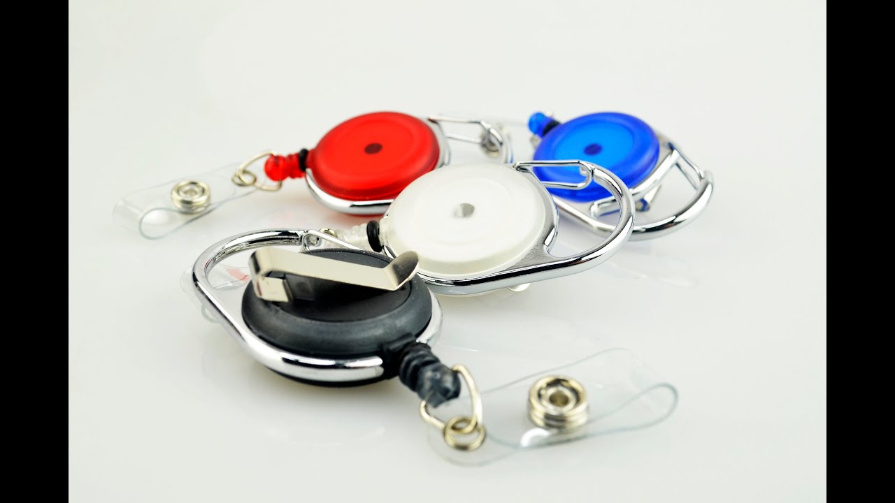 SPID-CBB Retractable Badge Reel W/ Carabiner & Rotating Belt Clip by Specialist ID