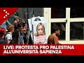 Live protesta pro palestina alla sapienza di roma in occasione del senato accademico diretta