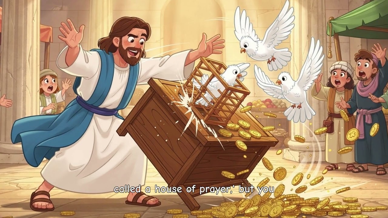 Bible story film: بائبل ٹائم ٹریولر: یسوع یروشلم میں داخل ہوتے ہیں – عاجز بادشاہ! 🐴🌿