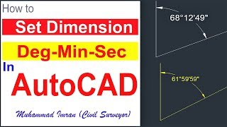 How to Set Deg-Min-Sec Angular Dimension Style in AutoCAD