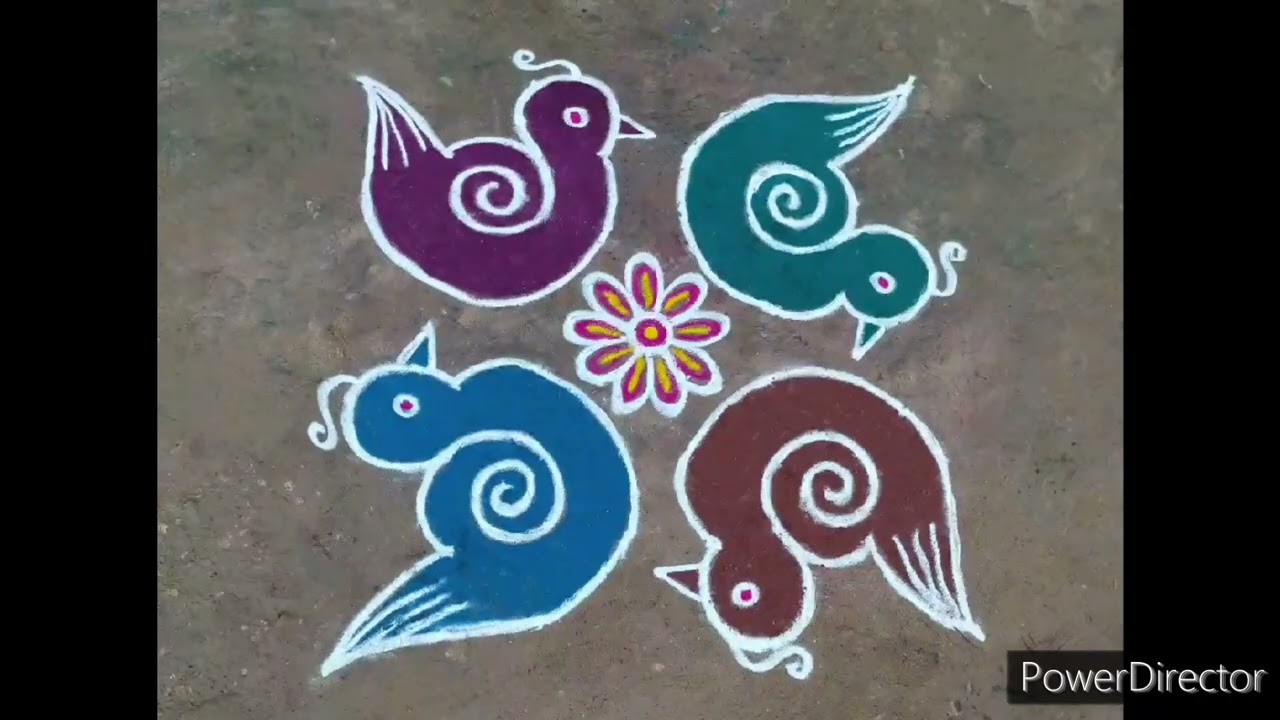 Birdkolangal 🦜🐦🦚 collection today trending Short's mugulu janani Priya rangoli designs